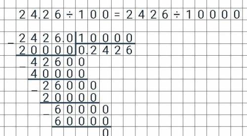 24,26/100 сколько будет? только ОБЯЗАТЕЛЬНО СТОЛБИКОМ​