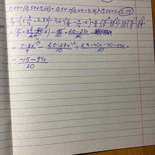 5/7×(1 3/4-2,8х)-3,6×(5/9-3/4×х)Розкрити дужки та звести подібні доданки ​