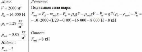 не списывайте другие ответы, уже неделю ищу ответ на этот вопрос Аэростат объемом 350 м3 наполнен в