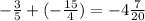 -\frac{3}{5} + (-\frac{15}{4})=-4\frac{7}{20}