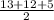 \frac{13+12+5}{2}