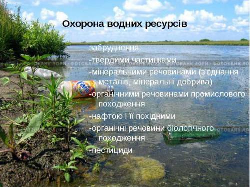 Поясніть необхідність охорони водойм на державному рівні.