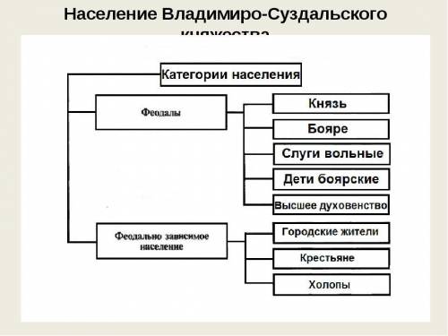 Категория населения Владимиро Суздальского княжество?​