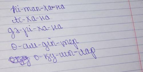 Тасымалға бөліп жаз: 1. Кітапхана 2. асхана 3. дәріхана 4. өсімдіктер 5. оқушылар ​