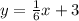 y = \frac{1}{6} x + 3