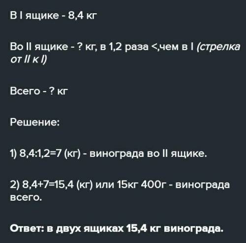 961. Садовник собрал виноград и разложил его в два ящика. В 2первом ящике оказалось 8,5Вкг Винограда