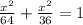 \frac{x^{2} }{64} +\frac{x^{2} }{36} =1