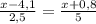 \frac {x-4,1}{2,5}=\frac {x+0,8}{5}