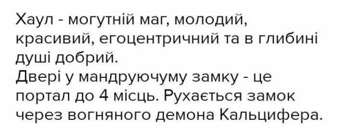 (0)Що вам відомо про хаула та його Замок? (0)Опишіть Мандрівний замок.(0)Які риси характеру Софі роз