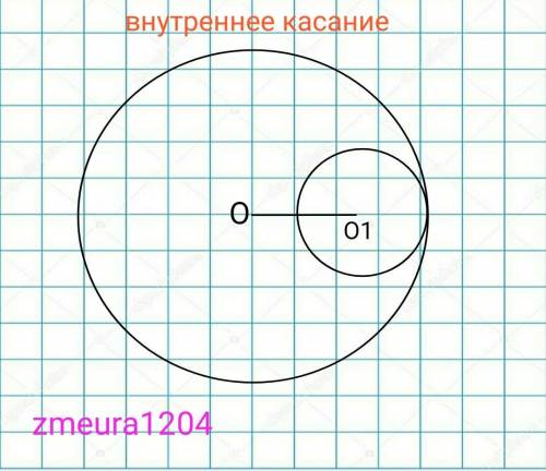 Два кола мають внутрішній дотик. Знайдіть радіуси кіл, якщо вони відносяться як 4:7, а Відстань між