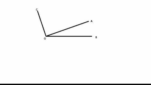 2. Построй тупой угол АОВ и проведи внутри него: а. Луч ОС так, чтобы угол СОВ был прямымb. Луч ОК т