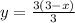 y = \frac{3(3 - x)}{3}