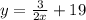 y = \frac{3}{2x} + 19