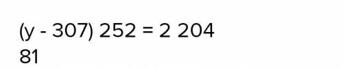 (y - 307) 252 = 2 20481​