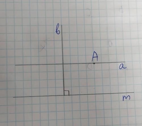 Накресліть пряму m , позначте роза нею точку А . Проведіть через точку А пряму а , паралельну прямій