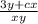 \frac{3y + cx}{xy}