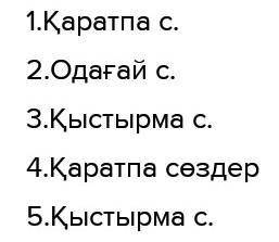 Кестедегі сөйлемдердің оқшау сөздердің қай түріне жататынын табыңыз. Сөйлемдер Одағай сөздер Қыстырм