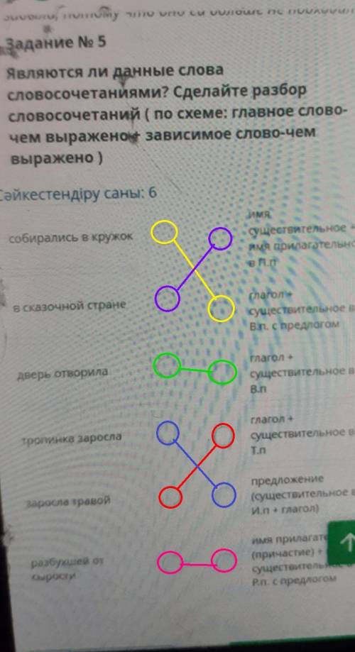 Задание No 5 являются ли данные словасловосочетаниями? Сделайте разборсловосочетаний (по схеме: глав