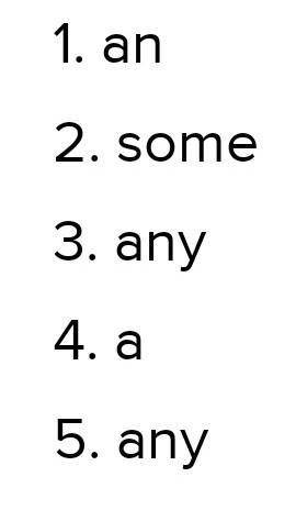 Choose the correct item. (Заранее ) 1 Is there an/a armchair in the living room? 2 There are some/an