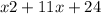 x{2} + 11x + 24