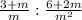 \frac{3+m}{m} : \frac{6+2m}{m^{2} }