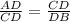 \frac{AD}{CD} =\frac{CD}{DB}