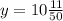 y = 10 \frac{11}{50}