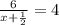 \frac{6}{x+\frac{1}{2} } =4