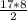 \frac{17*8}{2}