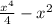 \frac{x^4}{4}-x^{2} \\