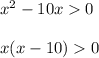 x^{2} -10x0x(x-10)0