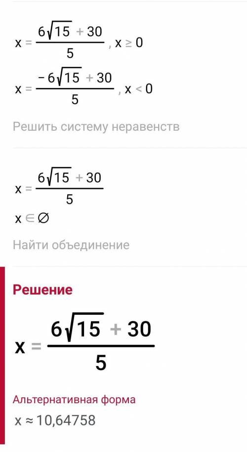 (корень) 15x (в степени 2) -x+12=4x