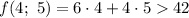 f(4;\ 5)=6\cdot4+4\cdot542