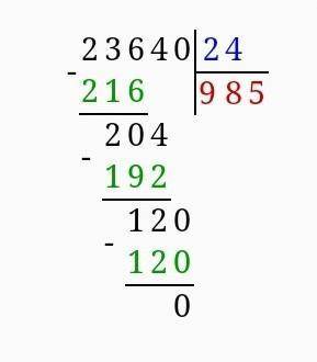 Выполни деление столбиком26553÷53,17575÷25,23640÷24​