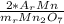 \frac{2*A_{r}Mn }{m_{r}Mn_{2}O_{7} }