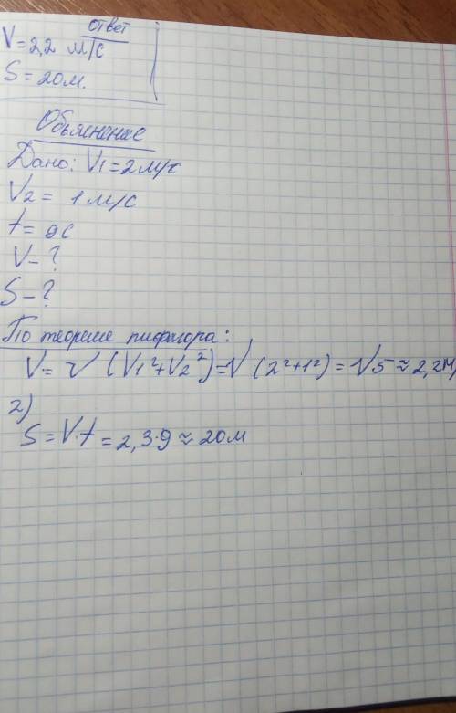 По річці пливе пліт шириною 10 м зі швидкістю 1 м/с. По плоту перпендикулярно до течії річки йде хло