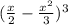 ( \frac{x}{2} - \frac{x {}^{2} }{3} ) {}^{3}