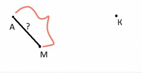 46. Отметьте в тетради точки М, А и К. Измерь-те расстояния между точками М и А, А и К,Ки М. Запишит