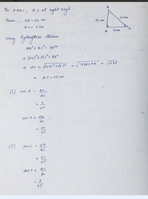 7. Point C is on segment AB. If AB= 24 cm, CB= 11 cm. Find the length of AC?