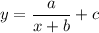 \displaystyle y=\frac{a}{x+b}+c