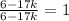 \frac{6-17k}{6-17k}=1