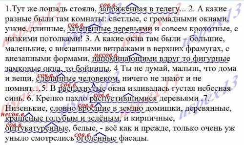 Списать предложения, найти причастия, выделить суфиксы, подчеркнуть как член предложения, определить