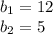 b_1=12 \\b_2=5