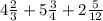 4\frac{2}{3} + 5\frac{3}{4}+2\frac{5}{12}