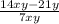 \frac{14xy - 21y}{7xy}