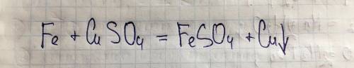 Химия . дано словесное уравнение реакции: железо + сульфат меди (ll) - сульфат железа (ll) + медь за