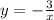 y = - \frac{3}{x}