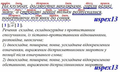 Виконай синтаксичний розбір речення (підкресли члени речення, надпиши над кожним словом назву частин