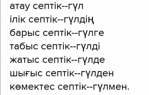 Проскланяйте слово гүл ал падежам