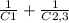 \frac{1}{C1} +\frac{1}{C2,3}